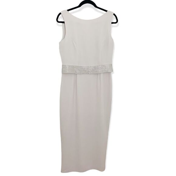 Daymor Couture Cream Sequin Layered Mother of the Bride Dress - Picture 1 of 10